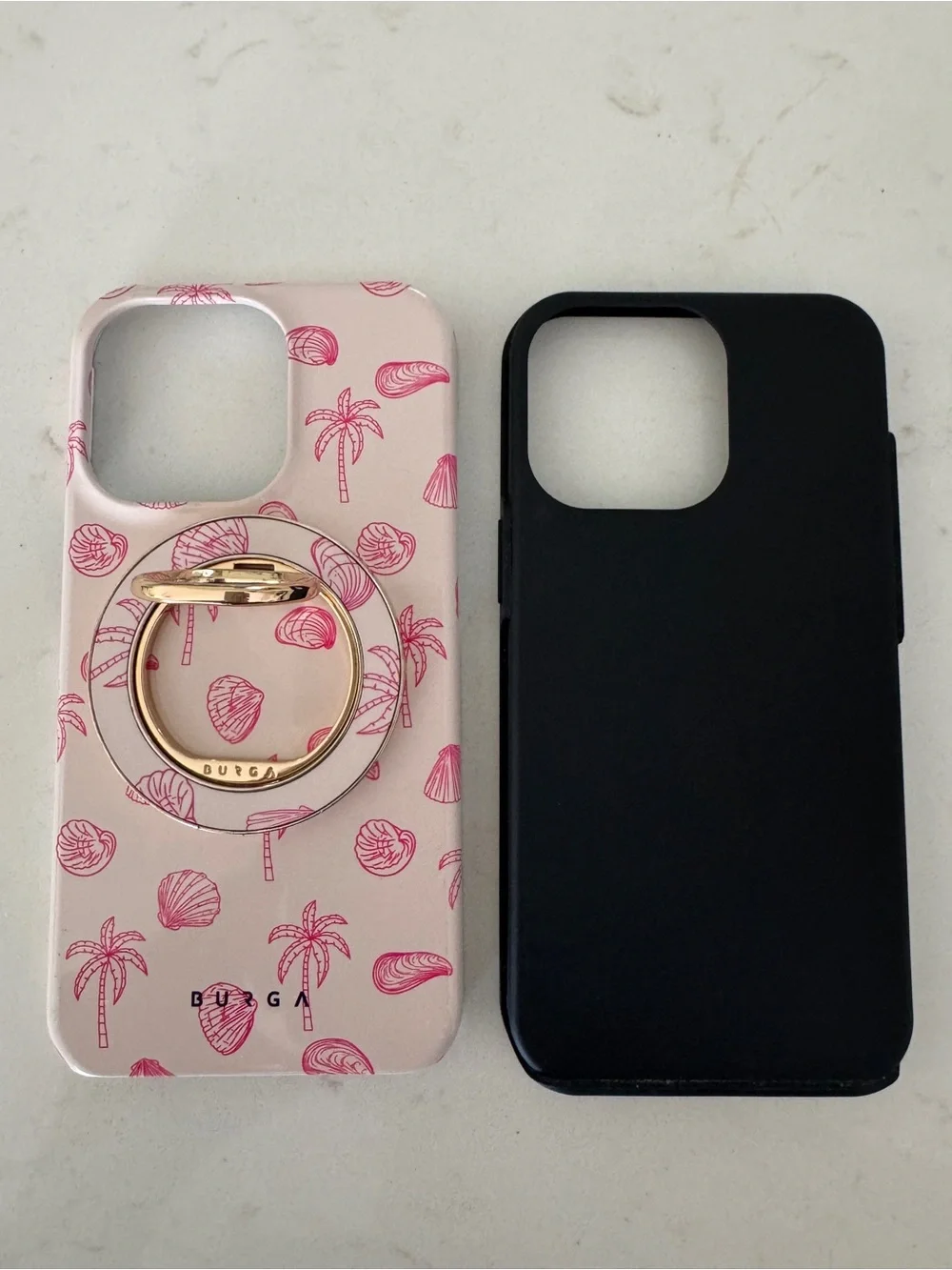 Burga iPhone 13 phone case and matching ring holder - Beach Please print